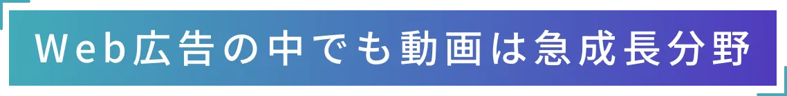 Web広告の中でも動画は急成長分野